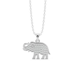 Baby Elephant Diamond Pendant